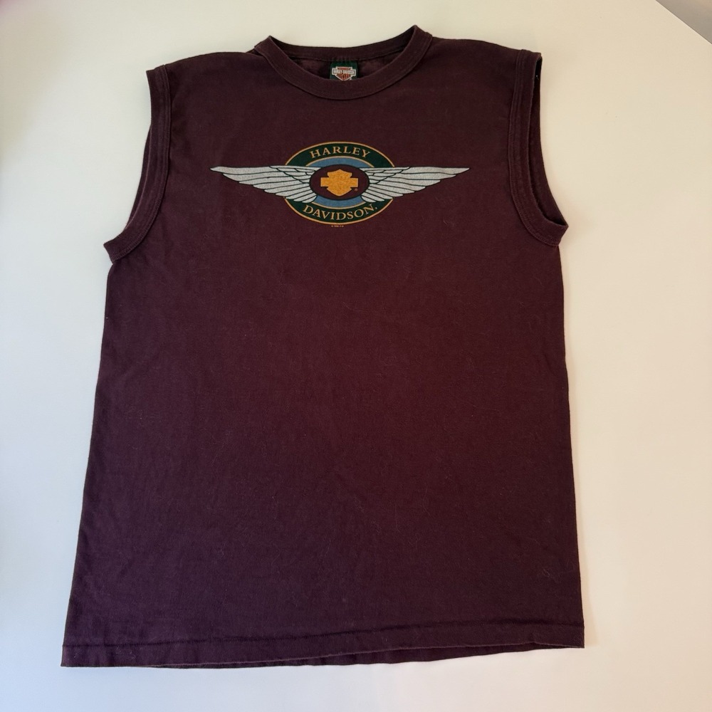 Vintage 1997 Harley-Davidson Sleeveless Shirt Men's Large‎ Indy 100% Cotton
